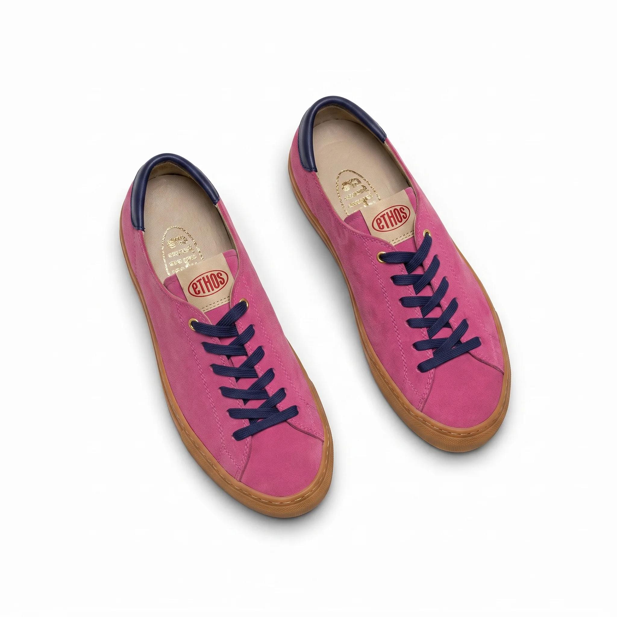 Fuchsia Suede / Navy Leather — 3